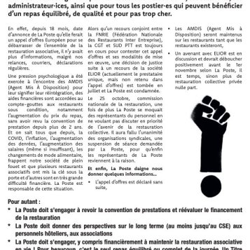 SOCIAL CLASSE : Spécial Restauration