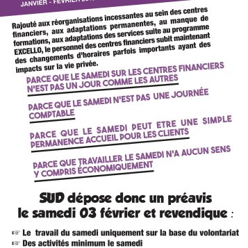 Nos samedis valent mieux que leurs profits 