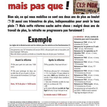 La réforme des retraites c'est deux ans de plus... mais pas que !