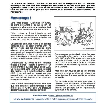 Une première semaine qui confirme le déni de la direction ! 