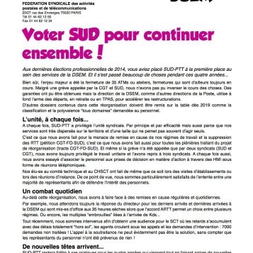 DSEM : Voter SUD pour continuer ensemble
