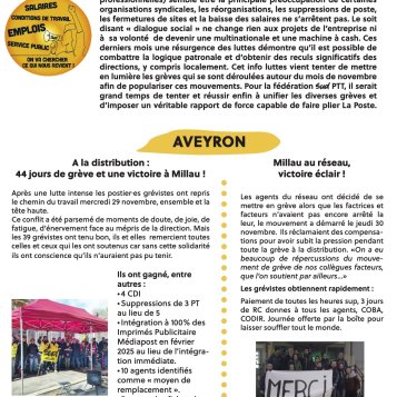 INFO LUTTES POSTALES 11/2023 - L'AVENIR EST DANS NOS LUTTES !