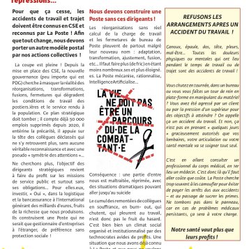 URGENCE SOCIALE A LA POSTE !