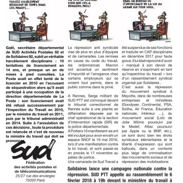 Contre la répression syndicale