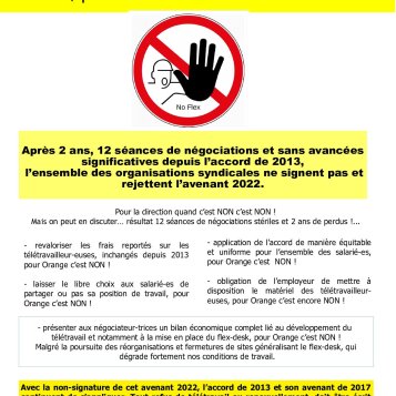 Pour SUD l'Accord Télétravail 2013 c'était OUI, pour l'avenant 2022 c'est NON !
