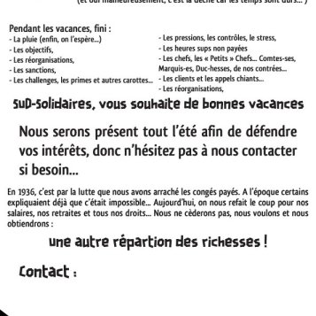 En cette période d'été...