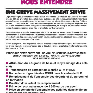 CSRH : la direction doit nous entendre