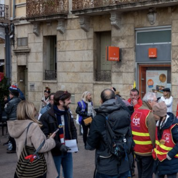 Perpignan : rideau fermé chez Orange pour protester contre le transfert des boutiques vers une filiale