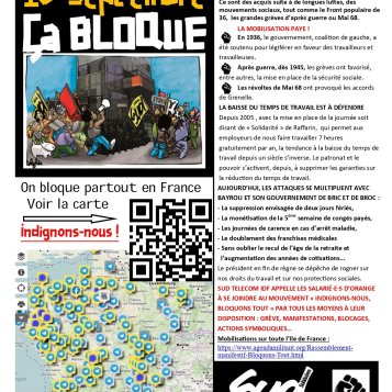 Grèves et manifestations : 10 septembre, ça bloque !