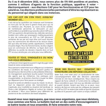 Elections CAP-CCP La Poste - Pas touche à nos droits !
