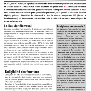 SUD sort le stylo pour le télétravail.