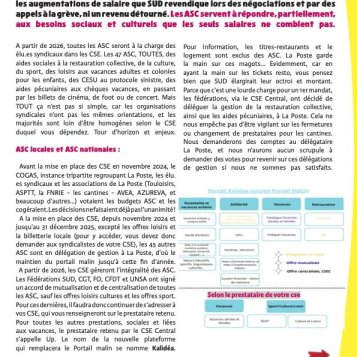 Activités Sociales et Culturelles (ASC) SUD vous explique tout