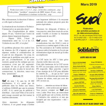SANS ADREXE MARS 2019 : ASSISTANT-ES TECHNICO-COMMERCIALES RECHERCHENT SALAIRE