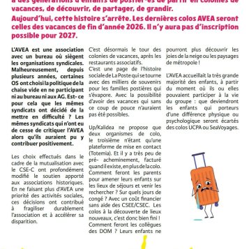 Les jolies colonies de vacances sont finies !