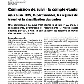 DSEM : suite commission de suivi