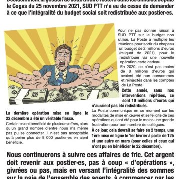 SOCIAL CLASSE : Suite et Fin de l'opération givrée ?