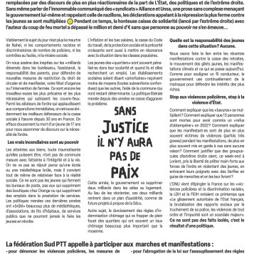NOUS CONDAMNONS LA CASSE SOCIALE, PAS LA RÉVOLTE DES QUARTIERS POPULAIRES !