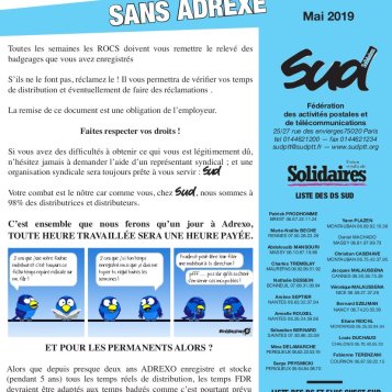 Sans Adrexe mai 2019