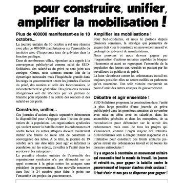 En grève le 19 octobre 