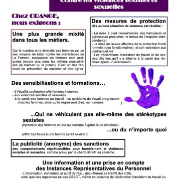 Orange - Grève féministe le 25 novembre contre les violences sexistes et sexuelles