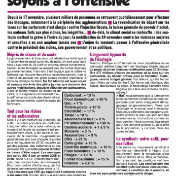 Rassemblons nos colères, soyons à l'offensive