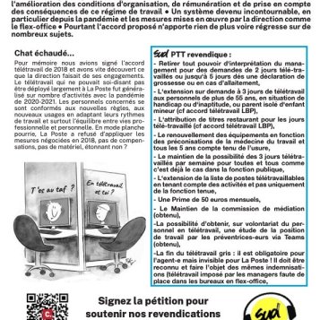 Télétravail - On ne valide pas une régression !