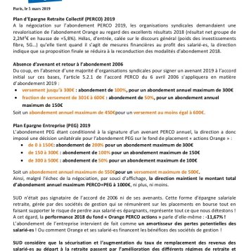 L'abondement 2019 ne reflète pas l'abondance de profits 2018