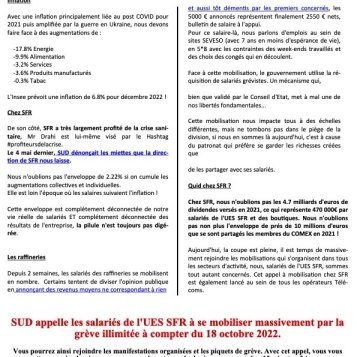 SFR : Nous aussi, mobilisons-nous pour nos salaires !