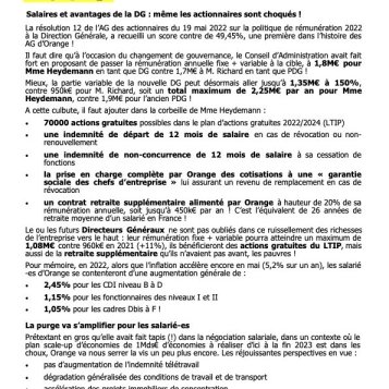 Orange doit rediscuter d'augmentation de salaires !