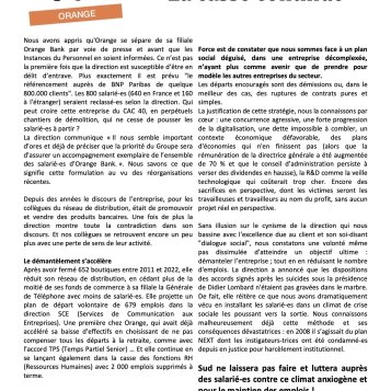 Orange Bank La casse continue