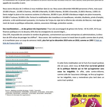 SFR - Retour sur la mobilisation du 19 janvier et perspectives.