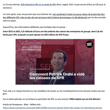 Comment Drahi vide les caisses de ses entreprises !