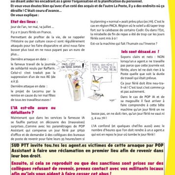 Jours fériés et POP Assistant : L'arnaque !