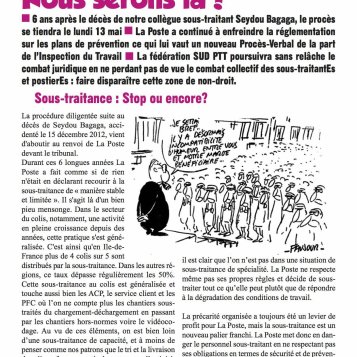 La Poste en procès le 13 mai