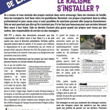 Poste La Source - Laissera-t-on le racisme s'installer ?