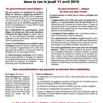 Tract unitaire retraités 11 avril 