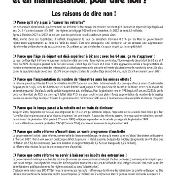 Jeudi 19 janvier, nous serons en grève et en manifestation, pour dire non !