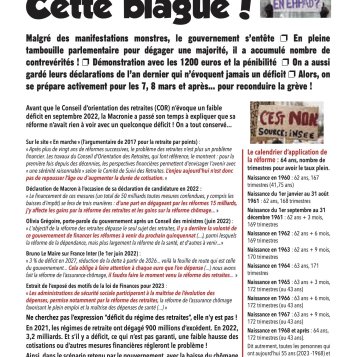 1200 euros, pénibilité... Une réforme “juste ” ?... Cette blague !