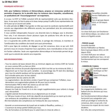 Les 11, 12 et 13 juin prochains : VOTONS SUD !