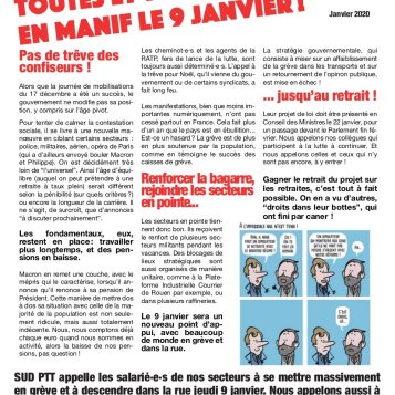 9 Janvier : continuons le mouvement !