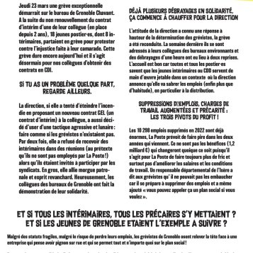 intérimaires en grève à Grenoble : Les plus précaires donnent l'exemple !