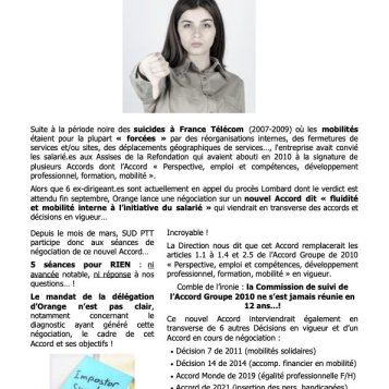 Nouvel Accord dit « fluidité et mobilité interne à l'initiative du salarié »…