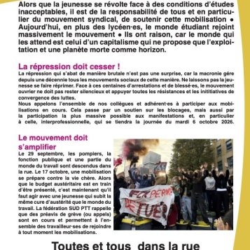Le mouvement lycéen doit gagner !