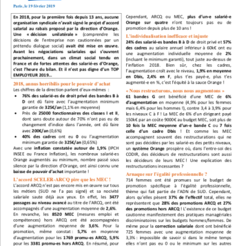 Bilan salarial Orange SA 2018