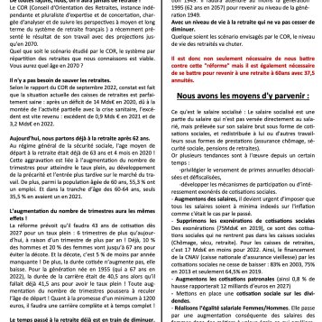 SFR - Pourquoi dire non à cette contreréforme des retraites ?