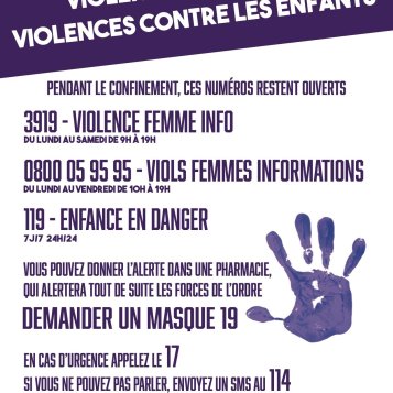 Affiche - Stop violences covid