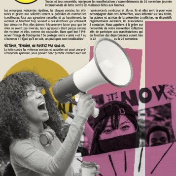 Lutte contre les violences faites aux femmes Le 25 novembre, toutes et tous mobilisé.es !