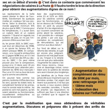 Négociations salariales 2023 : Allons chercher notre dû !