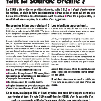 La DSRH fait la sourde oreille 