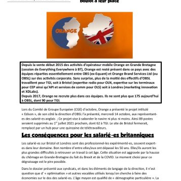 Le Brexit à la sauce Orange